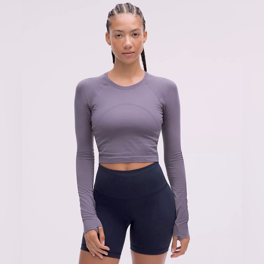 Lululemon Tech Swiftly Crop XS Light Purple Like New